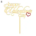 1 pcs happy Valentine with red Day cake topper