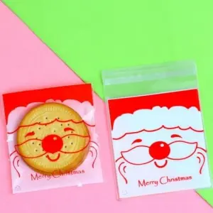 Clear Santa 100pcs Cookie Candy Sleeve