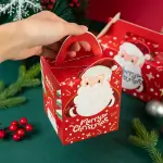 1Pcs 1Cavity Cupcake Box Santa Cupcake Box For Mousse,Pudding,Pastry