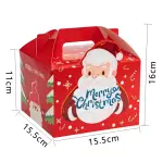 1Pcs 4Cavity Cupcake Box Santa Cupcake Box For Mousse,Pudding,Pastry