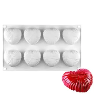 3D Heart Shape 9 cavity Silicone Mold for mousse,baking,desserts entremet mould