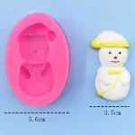 Single cavity snowman silicone mould