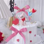 5 pcs teddy love cake toy topper