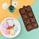 8 pcs butterfly ,bees flower Chocolate silicone Mould