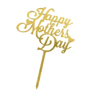 Happy mothers day with heart cake topper
