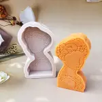 3D Beauty Elegant Girl Silicone Candle Mould