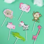 7 pcs cute Animal cake/cupcake topper theme cake decoration