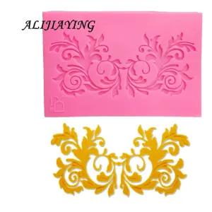 lace texture floral silicone fondant mould