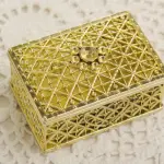 1 pcs Biodegradable Simple polymer Candy Boxes Plastic Wedding Favor Boxes Candy Jars Candy Storage Boxes Gift Boxes for Wedding Baby Shower Christmas Birthday Party,Gold Supplier