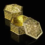 1 pcs Biodegradable Simple polymer Candy Boxes Plastic Wedding Favor Boxes Candy Jars Candy Storage Boxes Gift Boxes for Wedding Baby Shower Christmas Birthday Party,Gold Supplier
