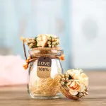 6 pcs set Floral Glass Jars 100ml/3.4oz for candles/wedding flavors/candy/gifting/chocolate