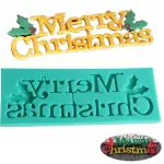 Merry christmas silicone mould for fondant,chocolates,resin etc