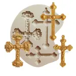 3 Cavity Christian Cross Mould