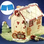 2 pcs Different Christmas Houses Silicone Cake Mold for chocolate and cookie