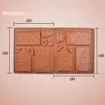 2 pcs Different Christmas Houses Silicone Cake Mold for chocolate and cookie