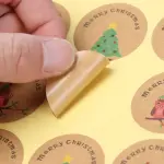 1 sheet with 12 sticker Christmas theme sticker sheet