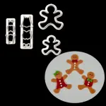 Cake Decor 2Pcs Gingerbread Man Shape Plastic Fondant Cookie Cutters
