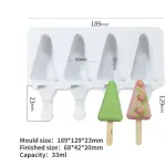4 Christmas Tree Popsicle Mould