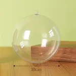 Clear round plastic small gift box size 10 cm