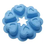 6 cavity heart multipurpose silicone mould