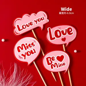 4 pcs love theme topper set