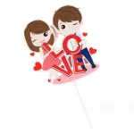 1 pcs love you couple cake topper