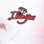 1 pcs I love you cake topper
