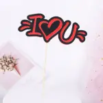 1 pcs I love you cake topper