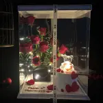 1 pcs led teddy cake toy topper