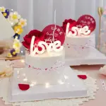 1 pcs led love cake toy topper