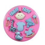 Baby shower boy silicone mould