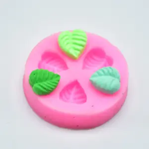 3 cavity leaf silicone mould