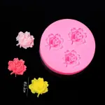3 cavity 3d flower silicone mould