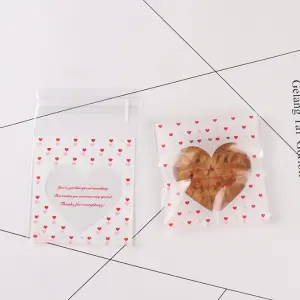 Large heart 100pcs Cookie Candy Sleeve