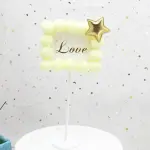 1 pcs Love with balls border cake topper