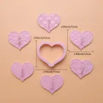 7 pcs heart impression cookie cutter set