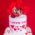 1 pcs I love you cake frame cake topper