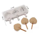3 cavity heart popsicle mould