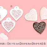 3 pcs heart theme icing stencil set