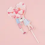 1 pcs Couple heart cake topper
