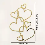 1 PCS Love Heart Cake Topper Valentine's Day Acrylic Heart Cake topper