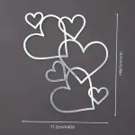 1 PCS Love Heart Cake Topper Valentine's Day Acrylic Heart Cake topper
