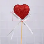 1 pcs glitter heart cake topper