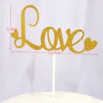 2 pcs Paper love cake topper