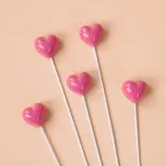 5 pcs resin heart Valentine Day cake topper