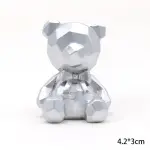 Valentine Day golden Teddy cake topper