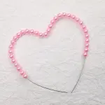 1 pcs pearl heart shaped cake topper