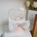 1 pcs pearl heart shaped cake topper