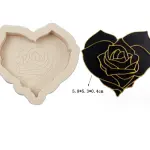 Rose shaped heart silicone mould