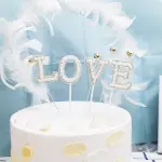1 pcs Love pearl studded cake cupcake topper